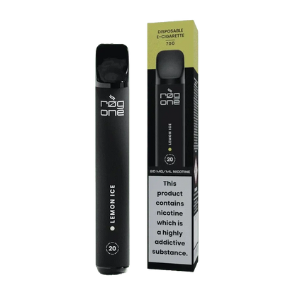 Rog One Lemon Ice Einweg E-Zigarette mit spritziger Zitrone und Menthol-Geschmack, ideal für erfrischendes und belebendes Dampfen.