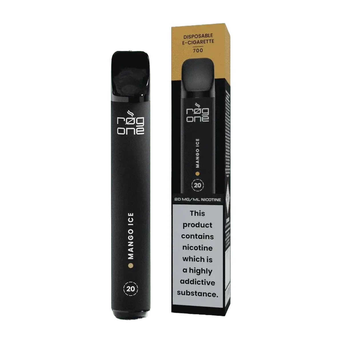 Rog One Mango Ice E-Zigarette: Genieße saftige Mango mit kühlem Menthol in einer entspannten Vape-Erfahrung.