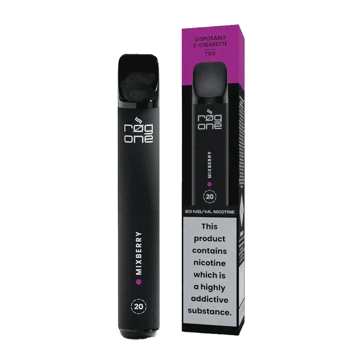 Rog One Mixberry E-Zigarette: Genuss von süßen Beerenaromen in einer stylishen Einweg-Vape. Entdecke den Geschmack von Erdbeeren & Himbeeren.