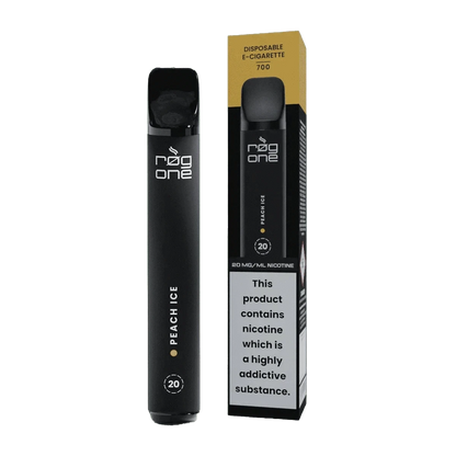 Rog One Peach Ice E-Zigarette, süß und kühl mit Pfirsich-Menthol-Geschmack, perfekt für ein fruchtiges Vape-Erlebnis.