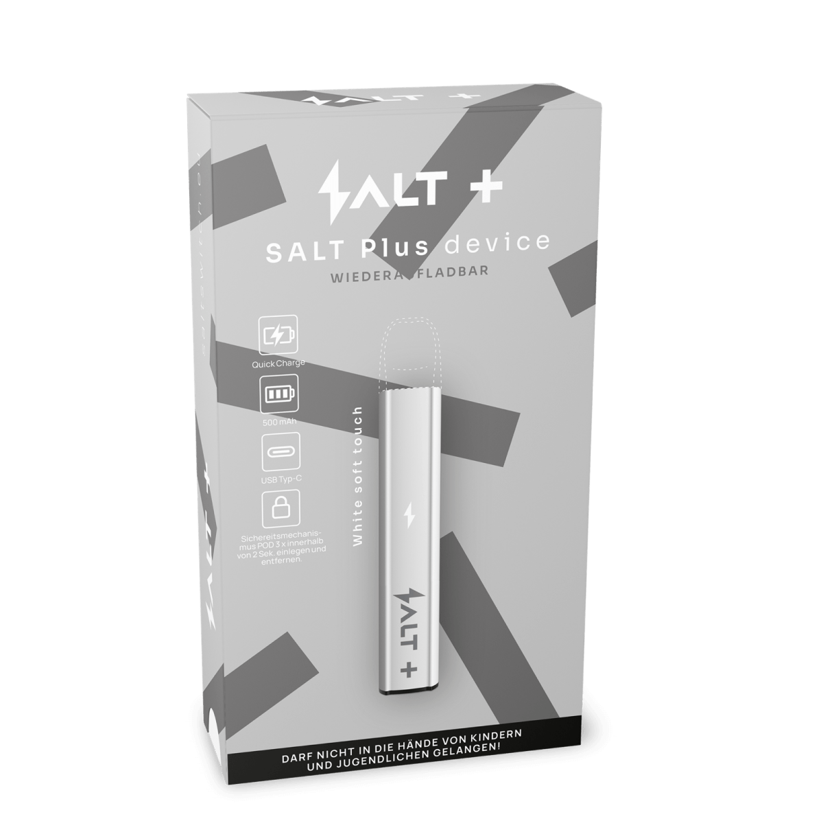 Pro Vape SALT+ Basisgerät - White (Weiß Softtouch) Einweg Pod-System - EAN 4752242019352 - von vape-dealer.de