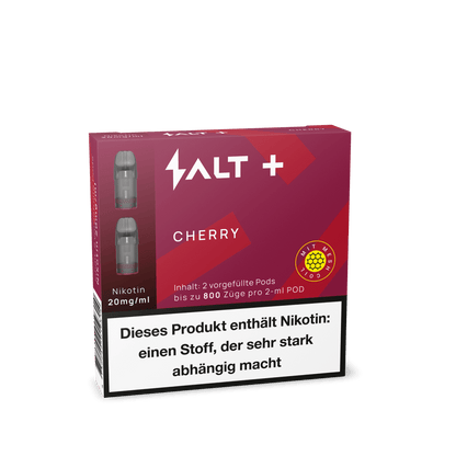 Pro Vape SALT+ Pod (2er Set) - Cherry (Kirsche) Einweg Pod-System - EAN 4752242019314 - von vape-dealer.de