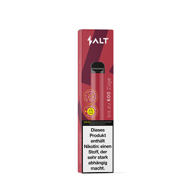 Salt Switch Vape-Pen in frechem Pink, Geschmack nach fruchtigem Cocktail. Entspanne dich und genieße sorgenfrei. Bis zu 600 Züge.