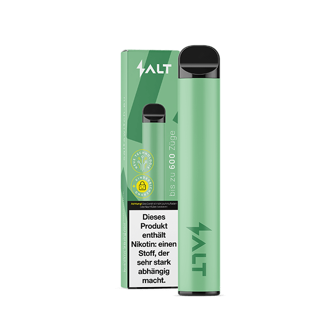 SALT SWITCH Lush Ice Einweg-Vape mit Wassermelone und Menthol, grüne Verpackung, bis zu 600 Züge, Geschmackswellen für dich.