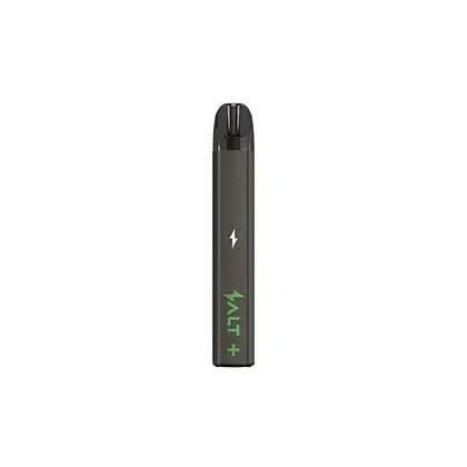 Alt Tag: Erlebe das SALT+ Basisgerät in Grau-Braun Softtouch und genieße die subtile Eleganz für anspruchsvolle Vaper.