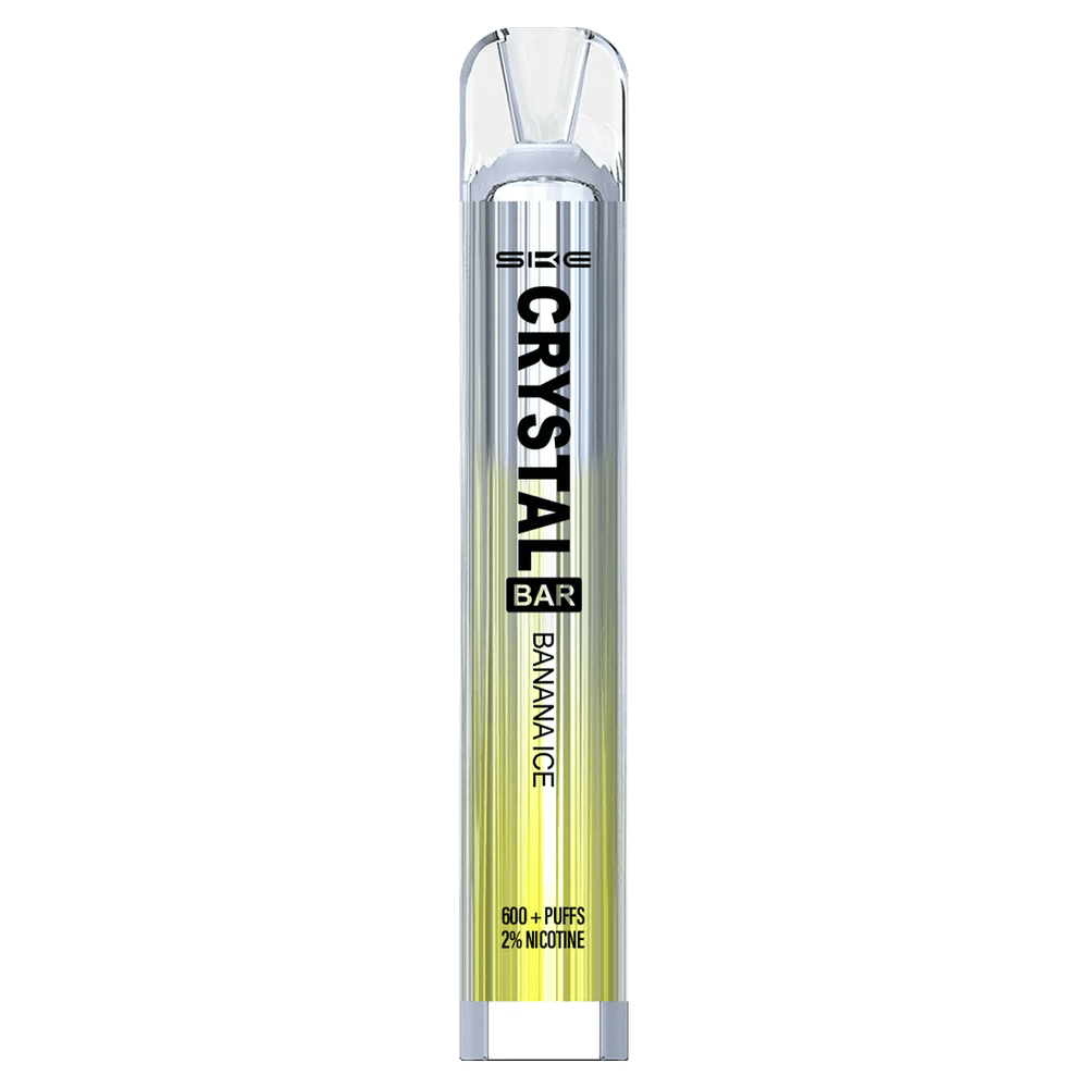 SKE Crystal Bar Banana Ice E-Zigarette mit cremig-süßem Bananengeschmack und kühlem Mentholkick – ideal für exotische Vaper-Abenteuer.