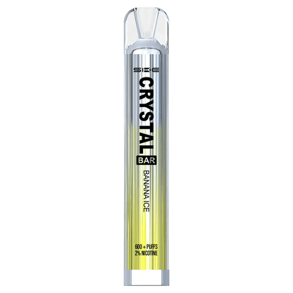 SKE Crystal Bar Banana Ice E-Zigarette mit cremig-süßem Bananengeschmack und kühlem Mentholkick – ideal für exotische Vaper-Abenteuer.