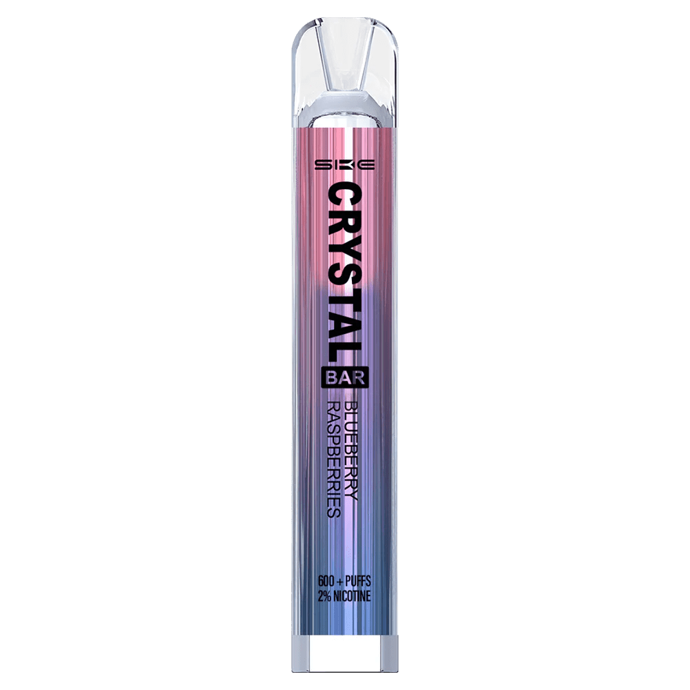 Alt Tag: SKE Crystal Bar - Blaubeere Himbeere, entdecke das fruchtige Dampferlebnis mit süßen Beerennoten, 2% Nikotingehalt.