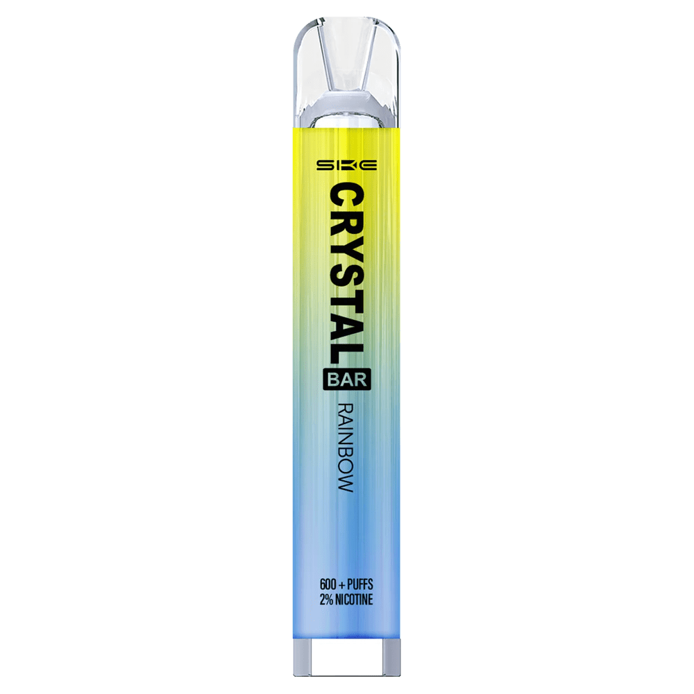 Erlebe die Rainbow Bonbonmischung mit der SKE Crystal Bar Einweg E-Zigarette, perfekt für süße und fruchtige Vape-Momente.