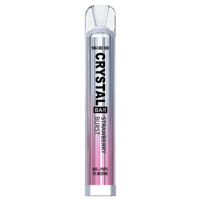 Alt Tag: Genieße die SKE Crystal Bar Strawberry Burst mit intensivem Erdbeergeschmack und 600 Zügen puren Dampfvergnügens.