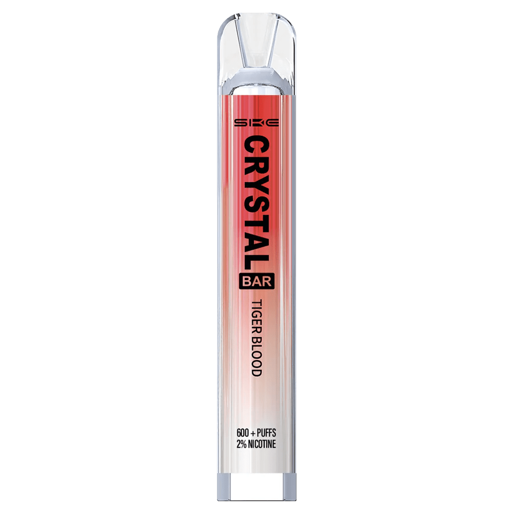 Genieße den intensiven Kick des SKE Crystal Bar Tiger Blood Vape – perfekt für deine Energie und Geschmackserlebnis!