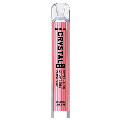 SKE Crystal Bar in Wassermelone und Erdbeere-Kaugummigeschmack, ideal zum Vapen – erlebe fröhliche Kindheitserinnerungen!