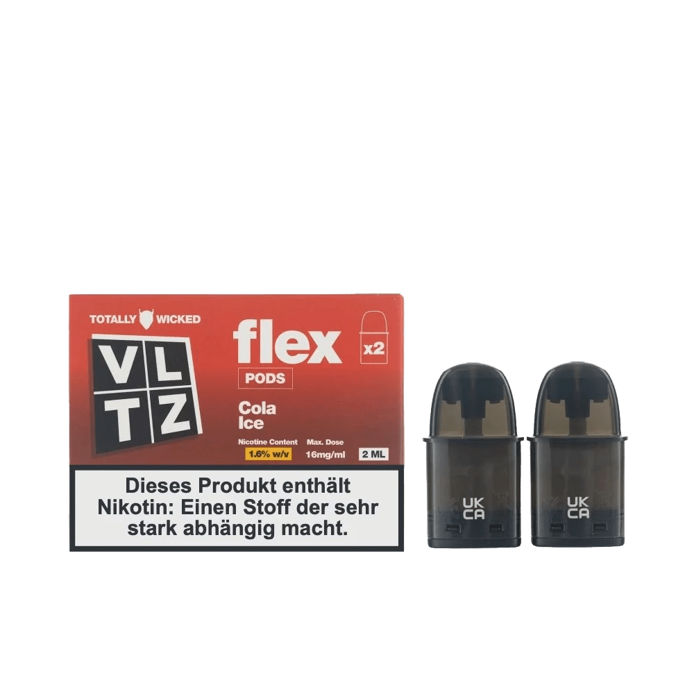 Totally Wicked VLTZ Flex Pod (2er Set) - Cola Ice (Cola Menthol) Einweg Pod-System - EAN 5056236012190 - von vape-dealer.de