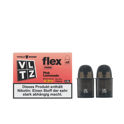 VLTZ Flex Pods Pink Lemonade im 2er Set – Erfrischend spritzige Dampferfahrung mit süß-säuerlichem Geschmack. Jetzt entdecken!