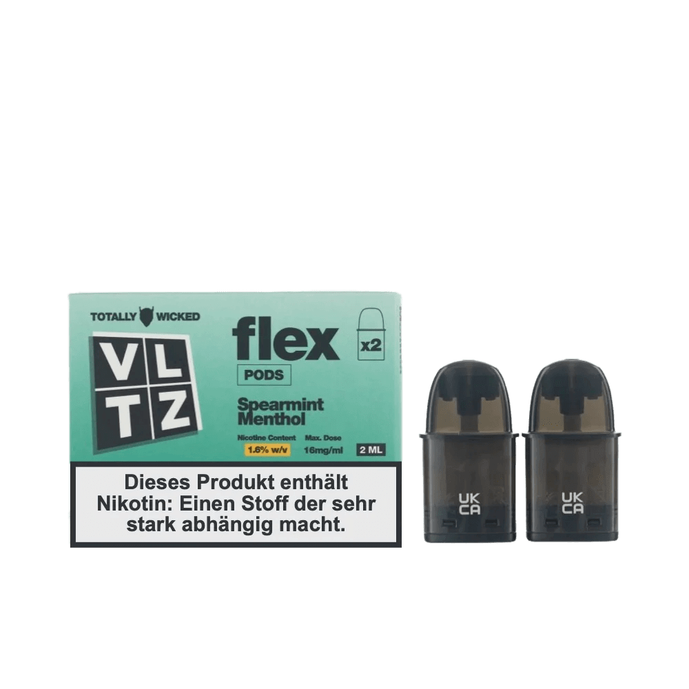 VLTZ Flex Pods im 2er Set - Spearmint Menthol Geschmack für erfrischenden Dampfgenuss, jetzt entdecken.