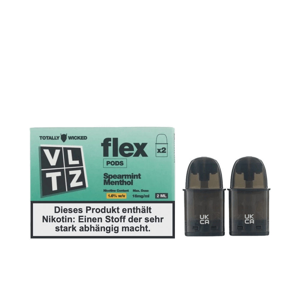 Totally Wicked VLTZ Flex Pod (2er Set) - Spearmint Menthol (Minze Menthol) Einweg Pod-System - EAN 5056236016518 - von vape-dealer.de