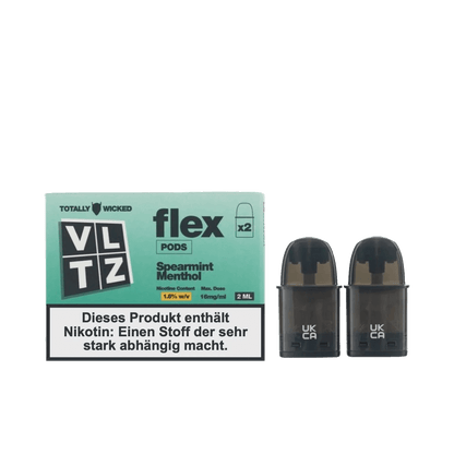 VLTZ Flex Pods im 2er Set - Spearmint Menthol Geschmack für erfrischenden Dampfgenuss, jetzt entdecken.