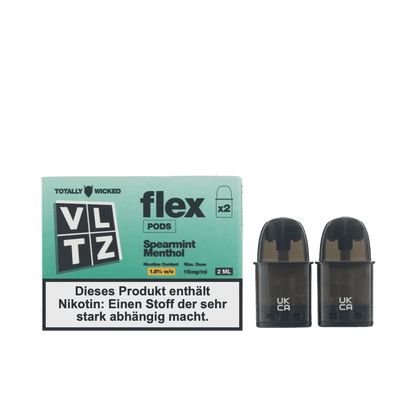 Totally Wicked VLTZ Flex Pod (2er Set) - Spearmint Menthol (Minze Menthol) Einweg Pod-System - EAN 5056236016518 - von vape-dealer.de