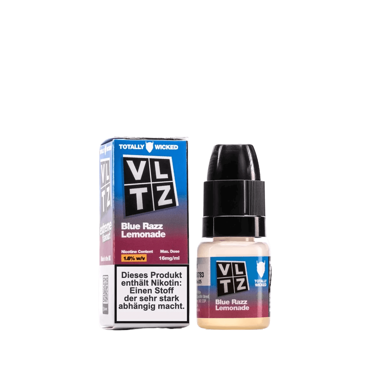 Totally Wicked VLTZ - Blue Razz Lemonade (Blaubeere Himbeere Limonade) 1.6% Nikotinsalz Liquid - EAN 5056236012756 - von vape-dealer.de