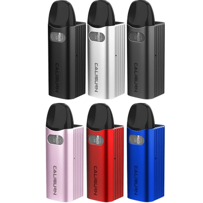 Verschiedene Uwell Caliburn AZ3 Pod-Kits in futuristischen Farben. Perfekt für dich, den Technikliebhaber und Trendsetter.