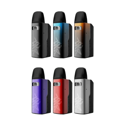Mehrfarbige Uwell Caliburn GZ2 Kits, perfekt für deinen modernen, urbanen Lifestyle. Entdecke die Farbenvielfalt in Silber, Blau, Rot.