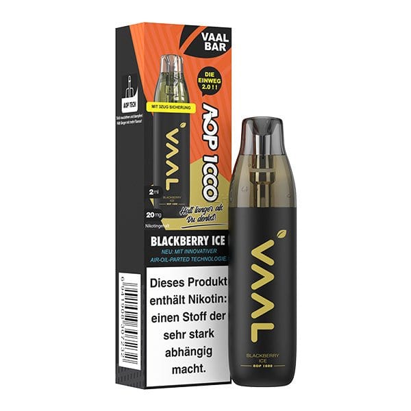Vaal AOP1000 Blackberry Ice Vape Pen - Reife Brombeeren mit Menthol für ein belebendes Dampferlebnis. Mehr Freude am Dampfen!