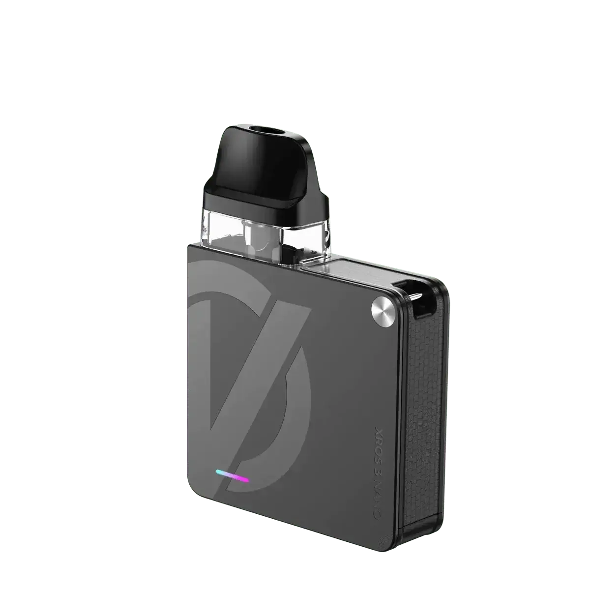 Vaporesso XROS 3 Nano Kit in tiefem Schwarz, ein stilvolles Pod-Kit für den modernen Dampfer, das Eleganz und Raffinesse ausstrahlt.