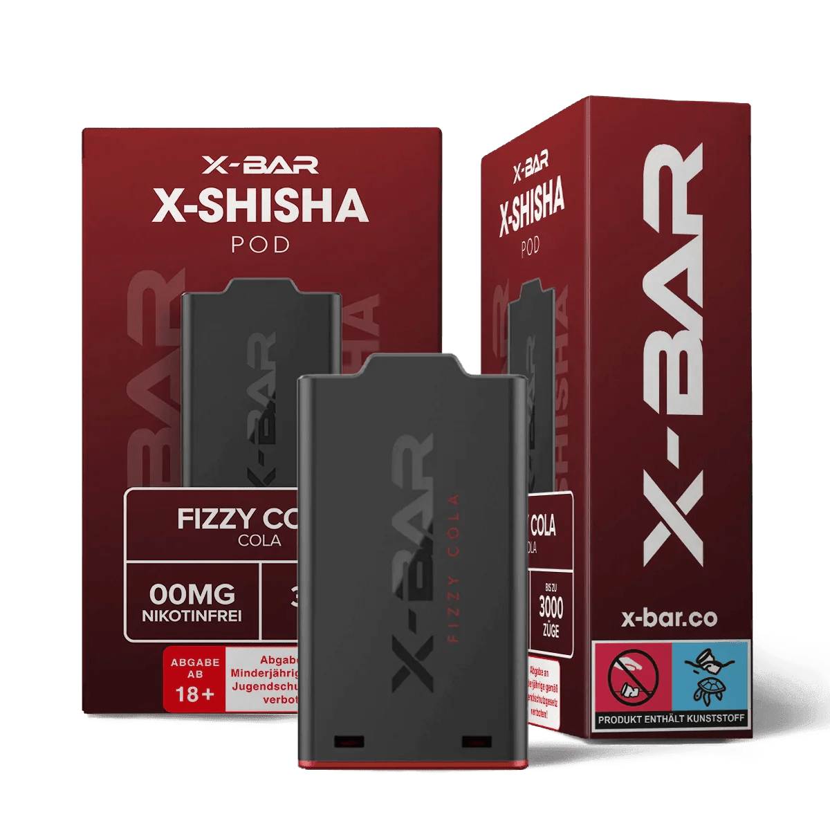 J Well X Bar Shisha Pod (1er Set) - Fizzy Cola (Cola Zitrone) Einweg Pod-System - EAN 3663701033677 - von vape-dealer.de