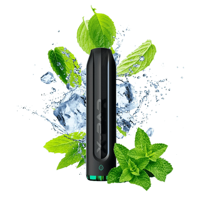 X-Bar 650 Vape Pen mit Minzblättern und Eiswürfeln im Hintergrund | Perfekt für unterwegs | Leicht und kompakt