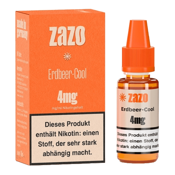 Intrade Concepts Zazo - Strawberry Cool (Erdbeere Menthol) 0.4% E-Liquid - EAN 4260769634243 - von vape-dealer.de